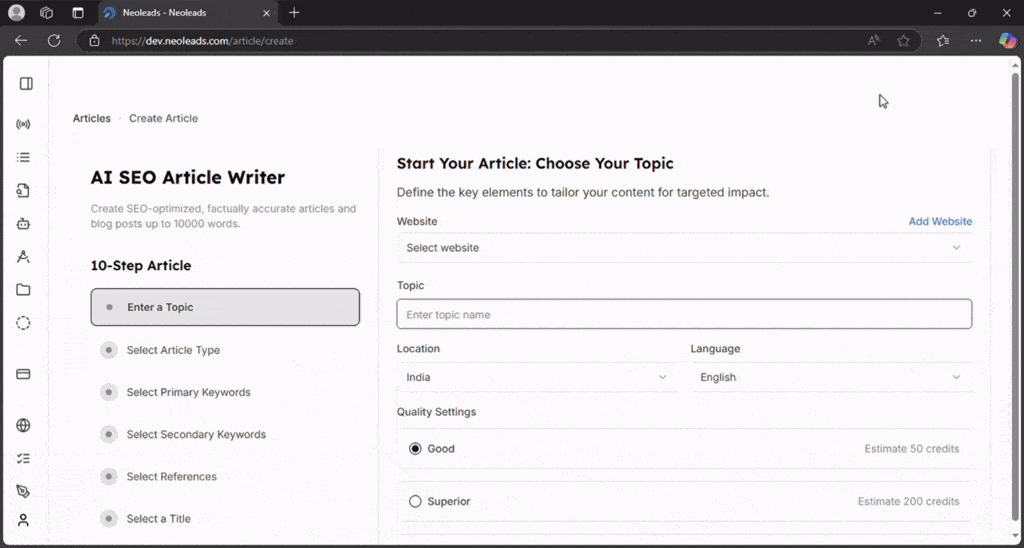 Article Tutorial